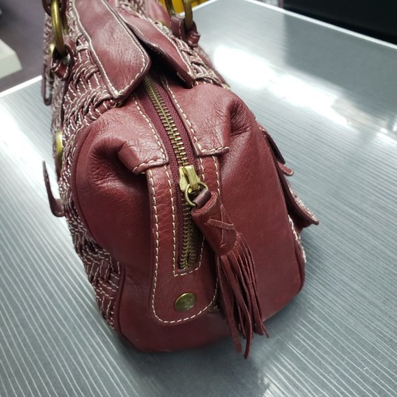 Elliott Lucca Women's Burgundy Leather Handbag - Gently Used As IS - Picture 8 of 9